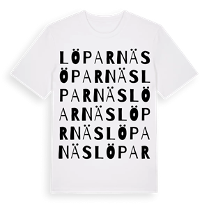 Löparnäs ordlek t-shirt – ekologisk bomull t-shirt från Pinshirt