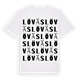 White t-shirt med Löväs ordlek t-shirt