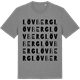 Mid Heather Gray t-shirt med Lövberg ordlek t-shirt