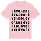Pink Cotton t-shirt med Lövgård ordlek t-shirt