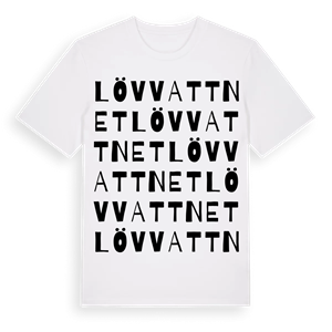 Lövvattnet ordlek t-shirt – ekologisk bomull t-shirt från Pinshirt