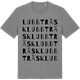 Mid Heather Gray t-shirt med Lubbträsk ordlek t-shirt