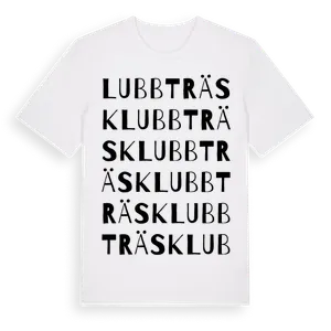 Lubbträsk ordlek t-shirt – ekologisk bomull t-shirt från Pinshirt