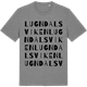 Mid Heather Gray t-shirt med Lugndalsviken ordlek t-shirt
