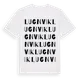 White t-shirt med Lugnvik ordlek t-shirt