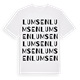 White t-shirt med Lumsen ordlek t-shirt