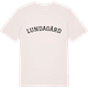 Vintage White t-shirt med Lundagård böjd t-shirt