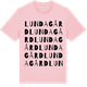 Pink Cotton t-shirt med Lundagård ordlek t-shirt
