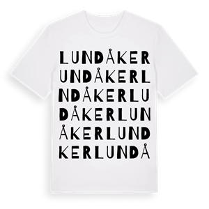 Lundåker ordlek t-shirt – ekologisk bomull t-shirt från Pinshirt