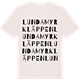 Vintage White t-shirt med Lundamyrkläppen ordlek t-shirt