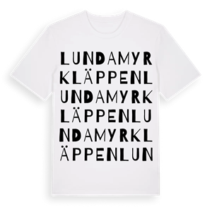 Lundamyrkläppen ordlek t-shirt – ekologisk bomull t-shirt från Pinshirt