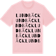 Pink Cotton t-shirt med Lundbäck ordlek t-shirt