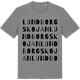 Mid Heather Gray t-shirt med Lundborgskojan ordlek t-shirt