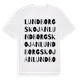 White t-shirt med Lundborgskojan ordlek t-shirt