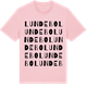 Pink Cotton t-shirt med Lundebo ordlek t-shirt