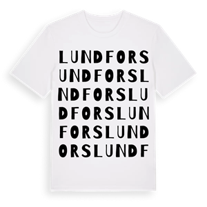 Lundfors ordlek t-shirt – ekologisk bomull t-shirt från Pinshirt