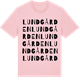 Pink Cotton t-shirt med Lundgården ordlek t-shirt