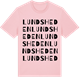 Pink Cotton t-shirt med Lundsheden ordlek t-shirt