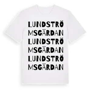 Lundströmsgärdan ordlek t-shirt – ekologisk bomull t-shirt från Pinshirt