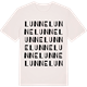 Vintage White t-shirt med Lunne ordlek t-shirt