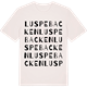 Vintage White t-shirt med Luspebacken ordlek t-shirt