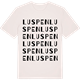 Vintage White t-shirt med Luspen ordlek t-shirt