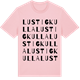 Pink Cotton t-shirt med Lustigkulla ordlek t-shirt