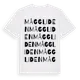 White t-shirt med Måggliden ordlek t-shirt