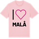 Pink Cotton t-shirt med Jag älskar Malå t-shirt stort tryck