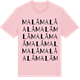 Pink Cotton t-shirt med Malå ordlek t-shirt