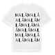 White t-shirt med Malå ordlek t-shirt