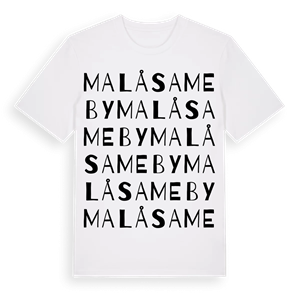 Malå sameby ordlek t-shirt – ekologisk bomull t-shirt från Pinshirt