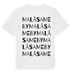 Malå sameby ordlek t-shirt – ekologisk bomull t-shirt från Pinshirt
