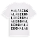 White t-shirt med Malåberg ordlek t-shirt