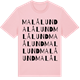 Pink Cotton t-shirt med Malålund ordlek t-shirt