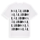 White t-shirt med Malålund ordlek t-shirt