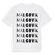 White t-shirt med Malgovik ordlek t-shirt