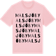 Pink Cotton t-shirt med Malsjöby ordlek t-shirt