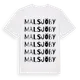 White t-shirt med Malsjöby ordlek t-shirt