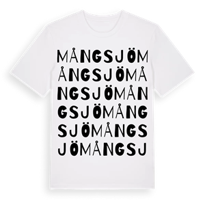 Mångsjö ordlek t-shirt – ekologisk bomull t-shirt från Pinshirt