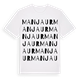 White t-shirt med Manjaur ordlek t-shirt