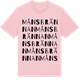 Pink Cotton t-shirt med Månsbrännan ordlek t-shirt