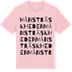 Pink Cotton t-shirt med Månsträskheden ordlek t-shirt
