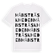 White t-shirt med Månsträskheden ordlek t-shirt