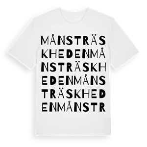 Månsträskheden ordlek t-shirt – ekologisk bomull t-shirt från Pinshirt