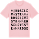 Pink Cotton t-shirt med Mårdsele Västra ordlek t-shirt