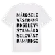 White t-shirt med Mårdsele Västra ordlek t-shirt