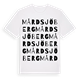 White t-shirt med Mårdsjöberg ordlek t-shirt
