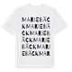White t-shirt med Mariebäck ordlek t-shirt