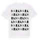 White t-shirt med Mark ordlek t-shirt